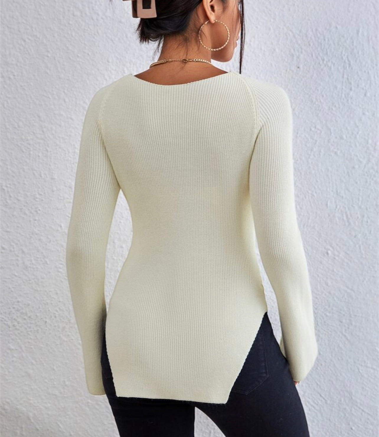 Crisp Air Square Neck Sweater