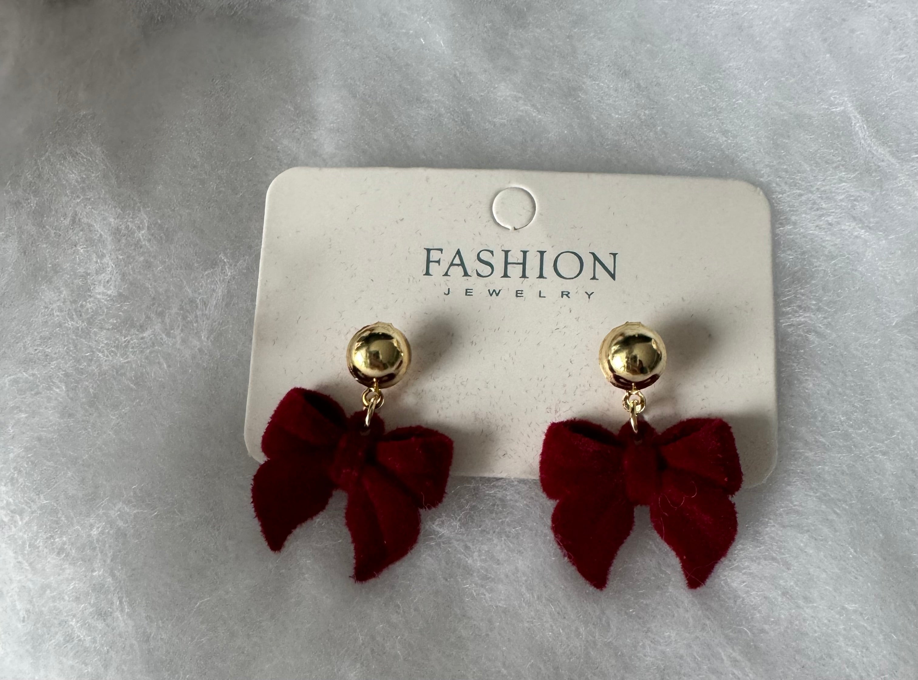 Little Red Bow Earrings
