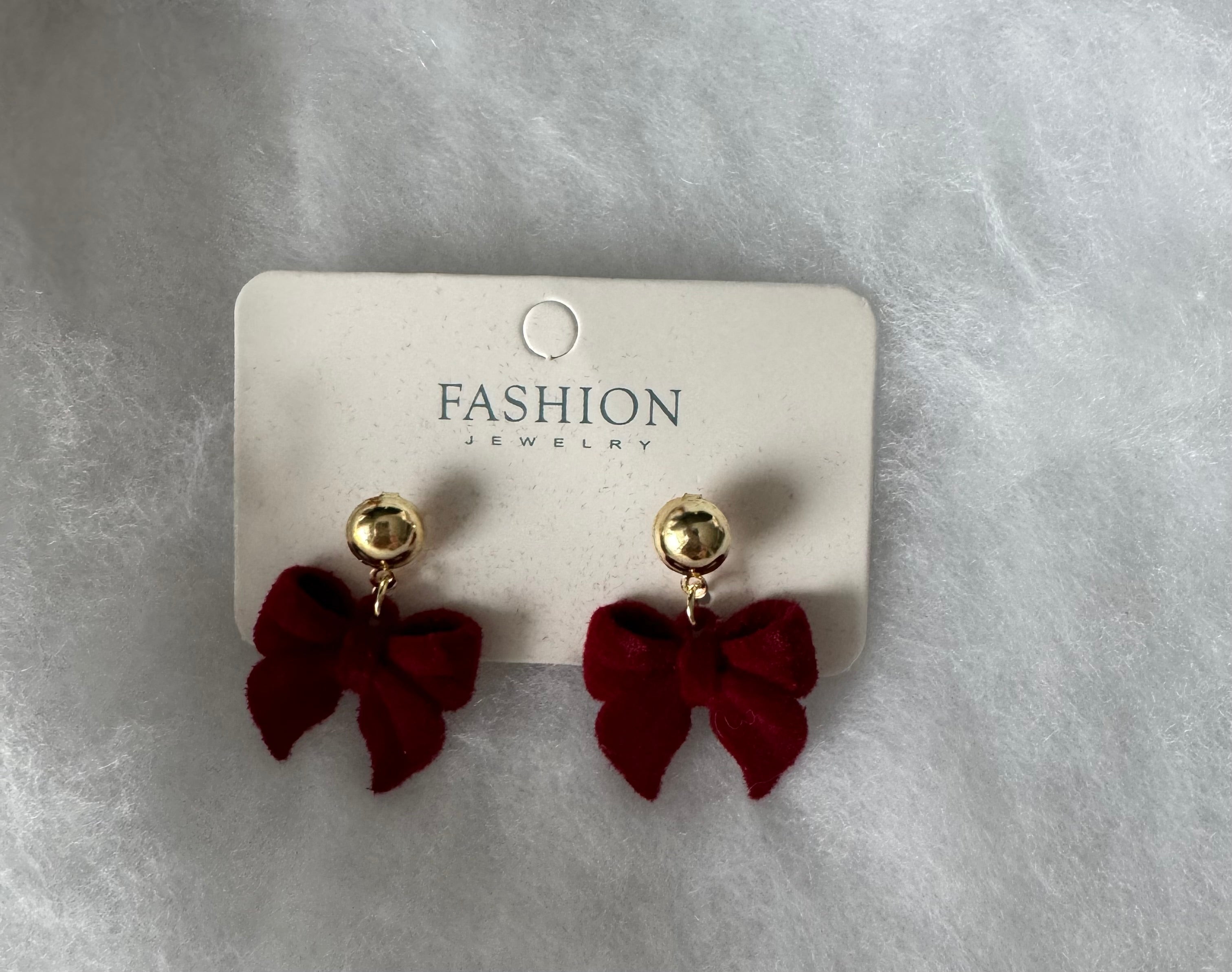 Little Red Bow Earrings