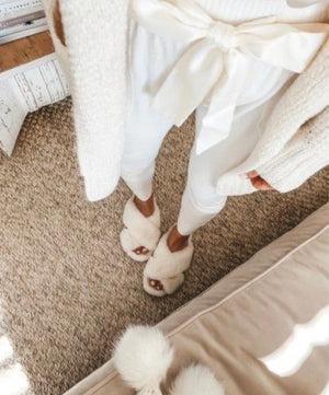 Lila Slippers In Winter White