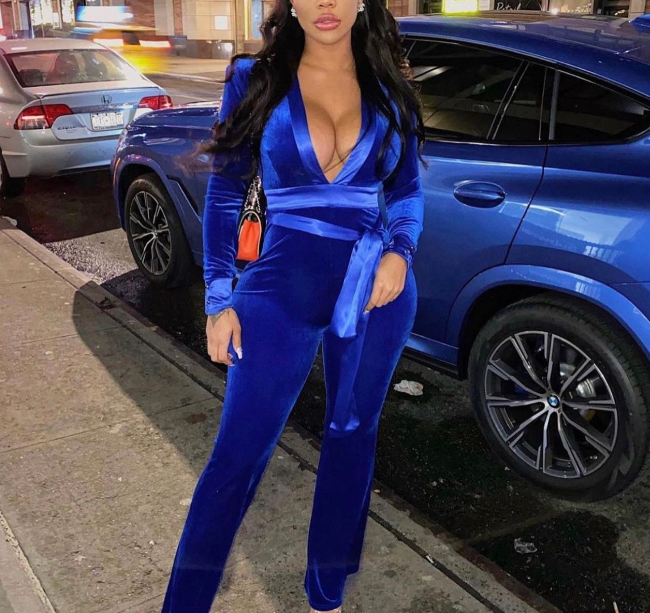 Starry Night Velvet Jumpsuit